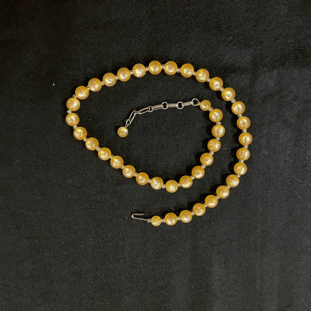 “Egg Yolk” beaded necklace